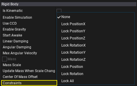 Rigidbody Constraints