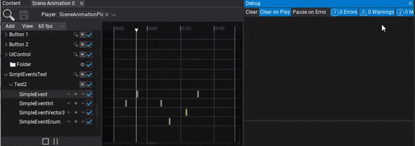 Scene Animations Events